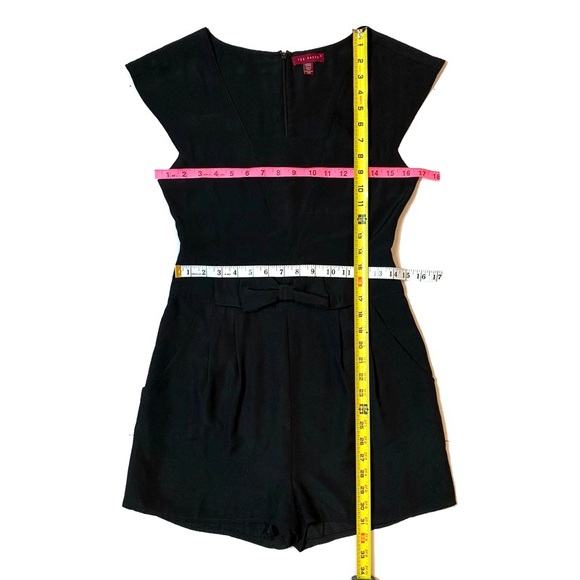 Ted Baker Grethun Square Neck Bow Romper Playsuit - Picture 12 of 13